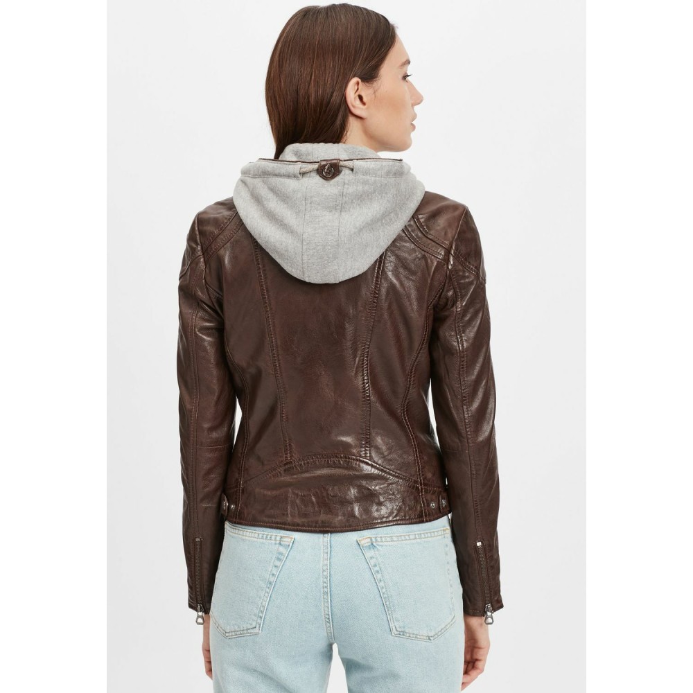 Geaca de Piele Dama Gipsy Maro Inchis GWAmmy LACUV geci de piele - readytowear.ro