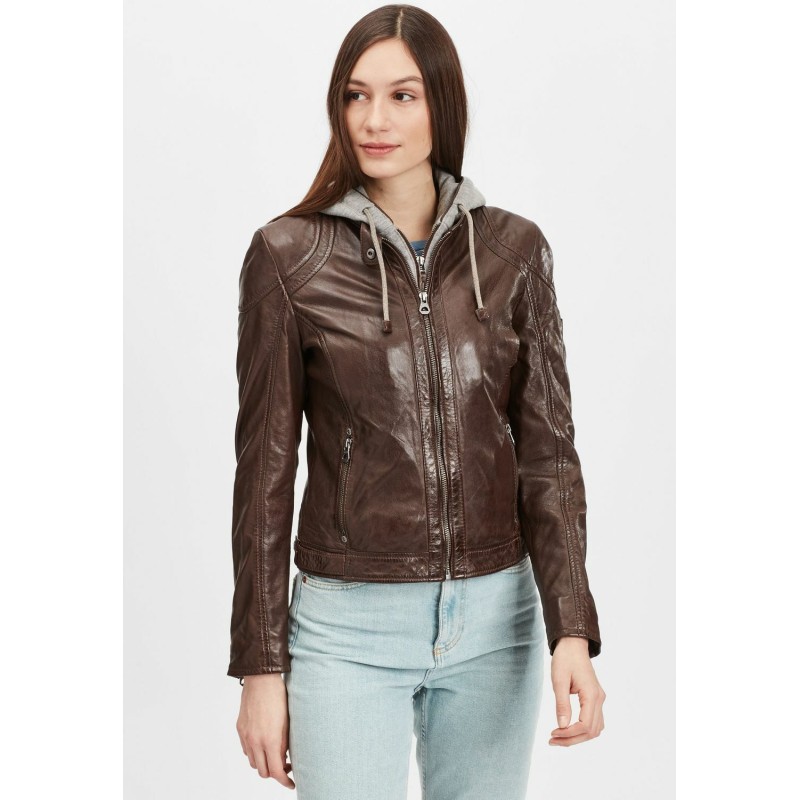 Geaca de Piele Dama Gipsy Maro Inchis GWAmmy LACUV – IMBRACAMINTE