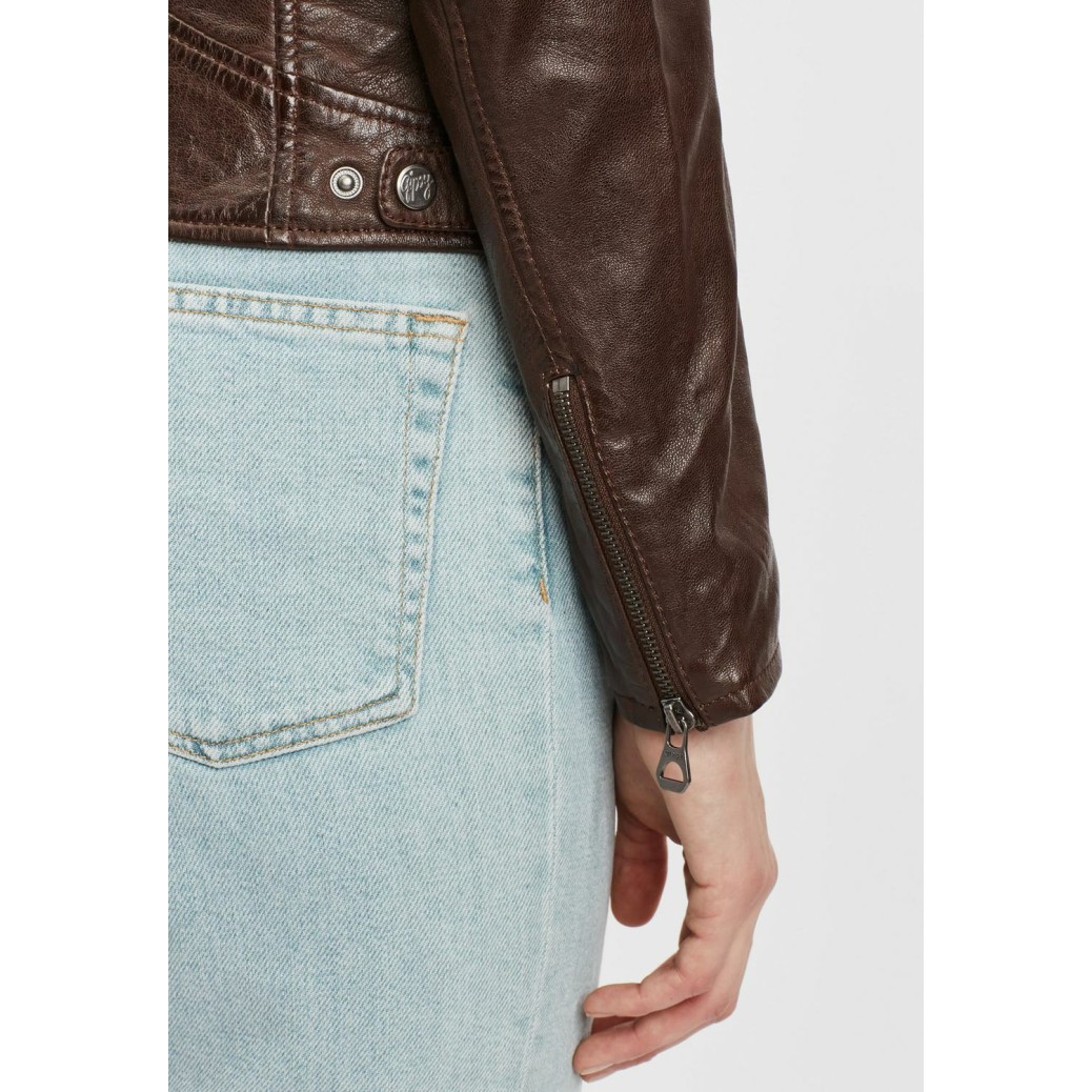 Geaca de Piele Dama Gipsy Maro Inchis GWAmmy LACUV – IMBRACAMINTE