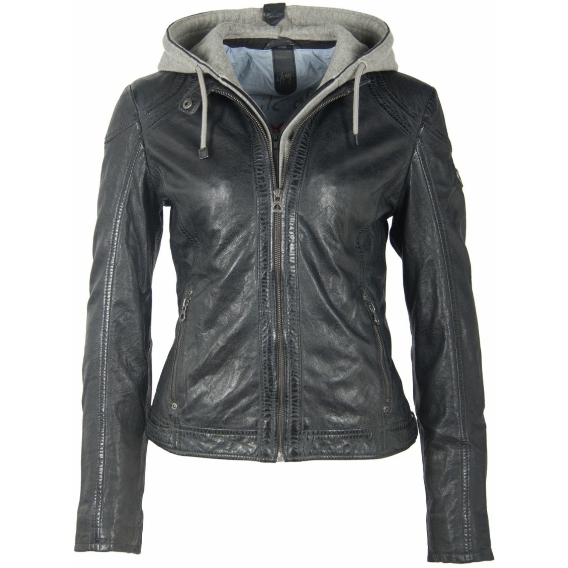 Geaca de Piele Dama Gipsy Bleumarin Inchis GWAmmy LACUV – IMBRACAMINTE