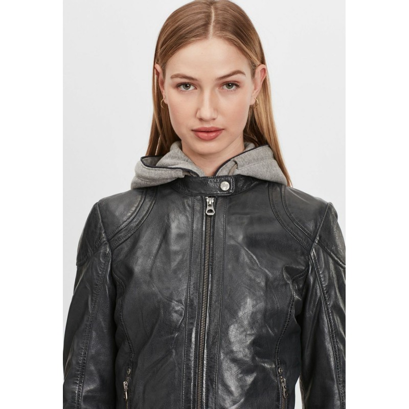 Geaca de Piele Dama Gipsy Bleumarin Inchis GWAmmy LACUV – IMBRACAMINTE