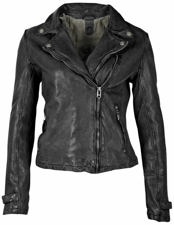 Geaca de Piele Naturala Dama Gipsy Neagra GWCeta LDAV – IMBRACAMINTE — fotografia 1