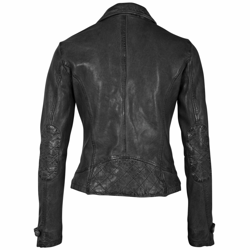 Geaca de Piele Naturala Dama Gipsy Neagra GWCeta LDAV – IMBRACAMINTE