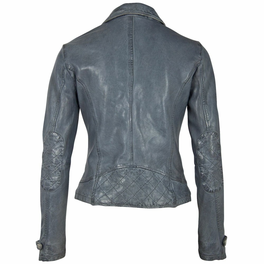 Geaca de Piele Dama Gipsy Albastru Deschis GWCeta LDAV geci de piele - readytowear.ro