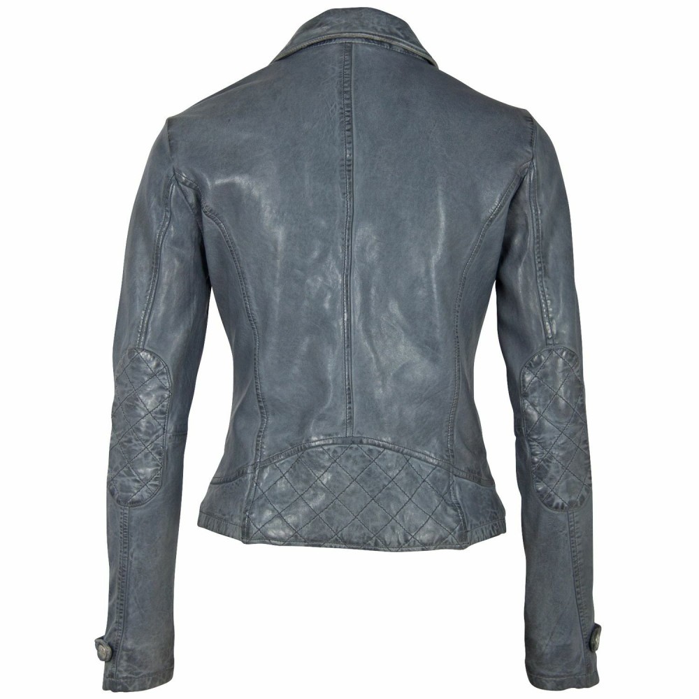 Geaca de Piele Dama Gipsy Albastru Deschis GWCeta LDAV geci de piele - readytowear.ro