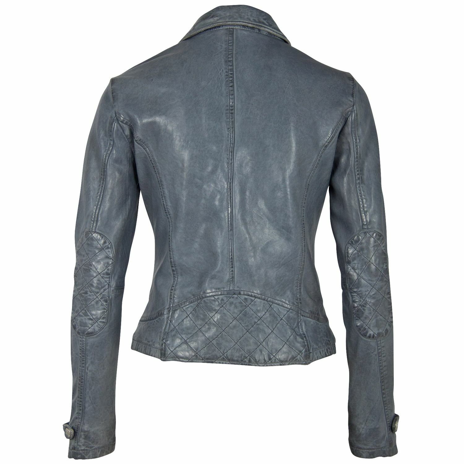 Geaca de Piele Dama Gipsy Albastru Deschis GWCeta LDAV – IMBRACAMINTE