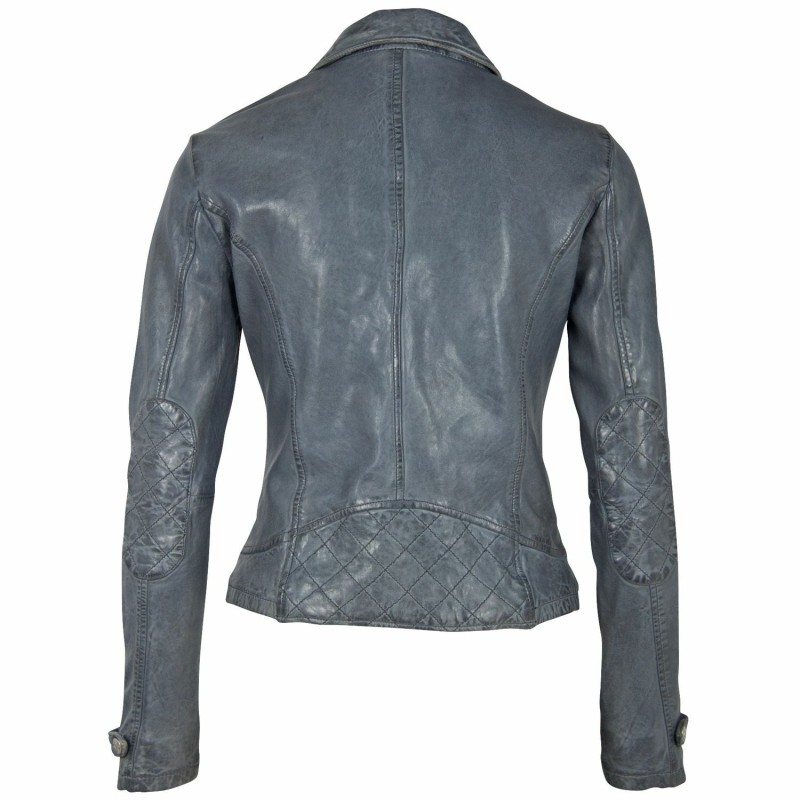 Geaca de Piele Dama Gipsy Albastru Deschis GWCeta LDAV – IMBRACAMINTE