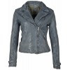 Geaca de Piele Dama Gipsy Albastru Deschis GWCeta LDAV Geaca de Piele Dama Gipsy Albastru Deschis GWCeta LDAV - readytowear