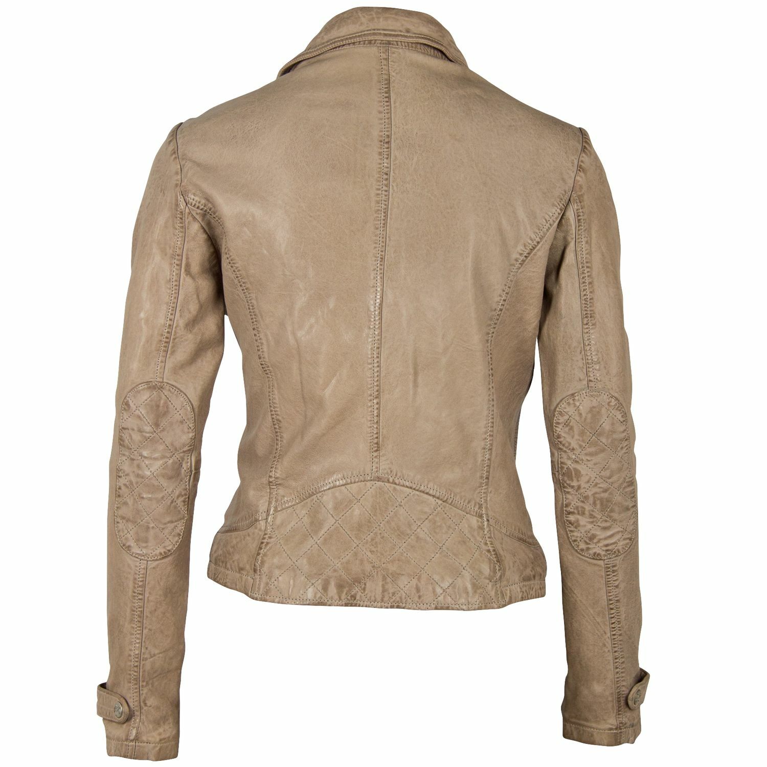 Geaca de Piele Naturala Dama Gipsy Gri Deschis GWCeta LDAV – IMBRACAMINTE