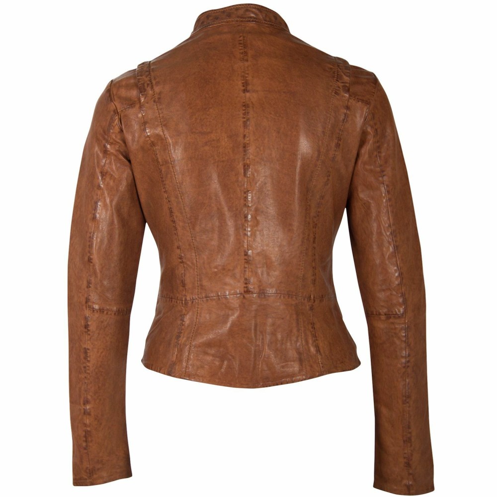 Geaca de Piele Dama Gipsy Coniac GWChanny LGAWV geci de piele - readytowear.ro