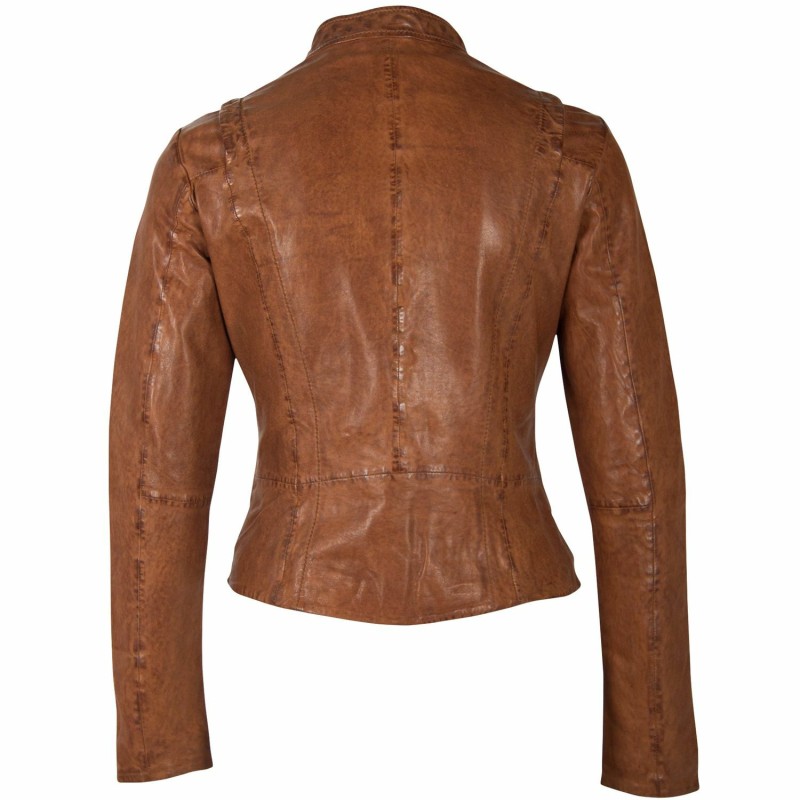 Geaca de Piele Dama Gipsy Coniac GWChanny LGAWV – IMBRACAMINTE