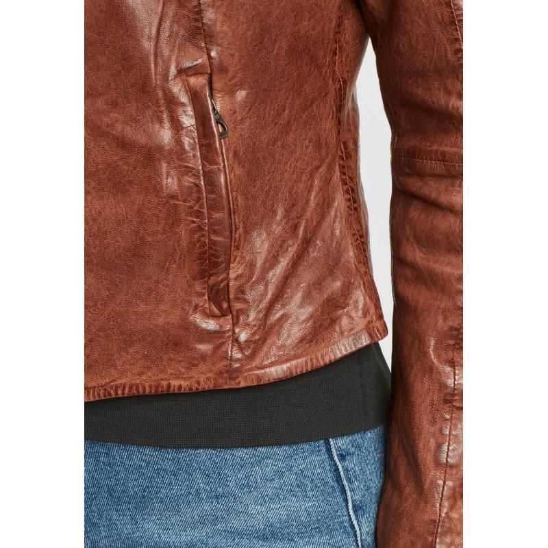 Geaca de Piele Dama Gipsy Coniac GWChanny LGAWV – IMBRACAMINTE