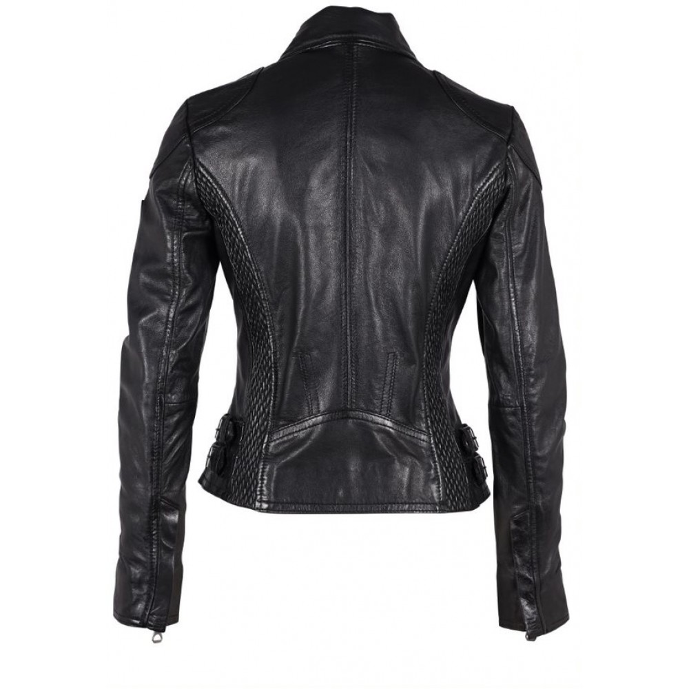 Geaca de Piele Dama Gipsy Neagra GWCyndie LAAV geci de piele - readytowear.ro