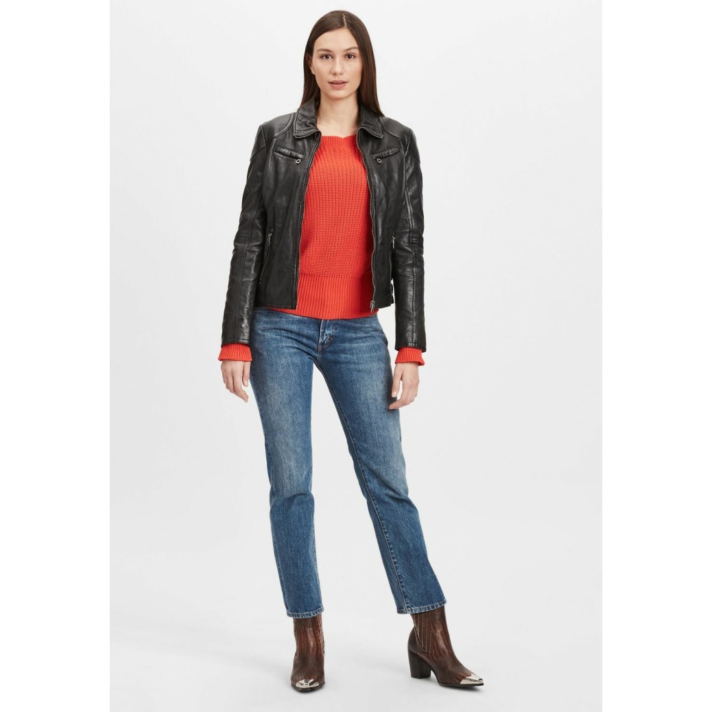 Geaca de Piele Dama Gipsy Neagra GWCyndie LAAV – IMBRACAMINTE