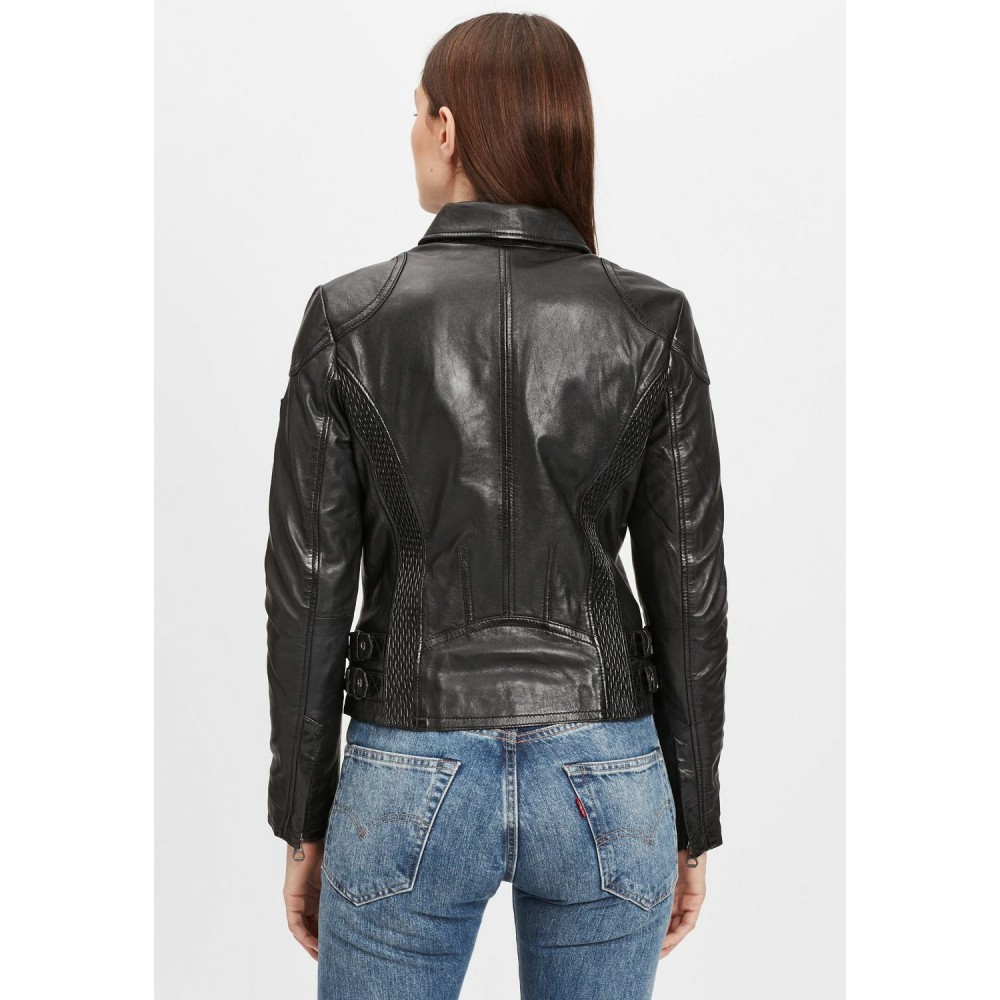 Geaca de Piele Dama Gipsy Neagra GWCyndie LAAV geci de piele - readytowear.ro
