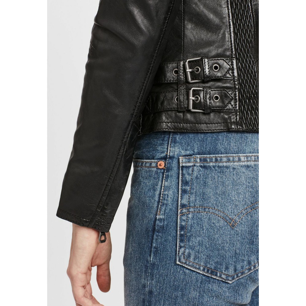 Geaca de Piele Dama Gipsy Neagra GWCyndie LAAV geci de piele - readytowear.ro