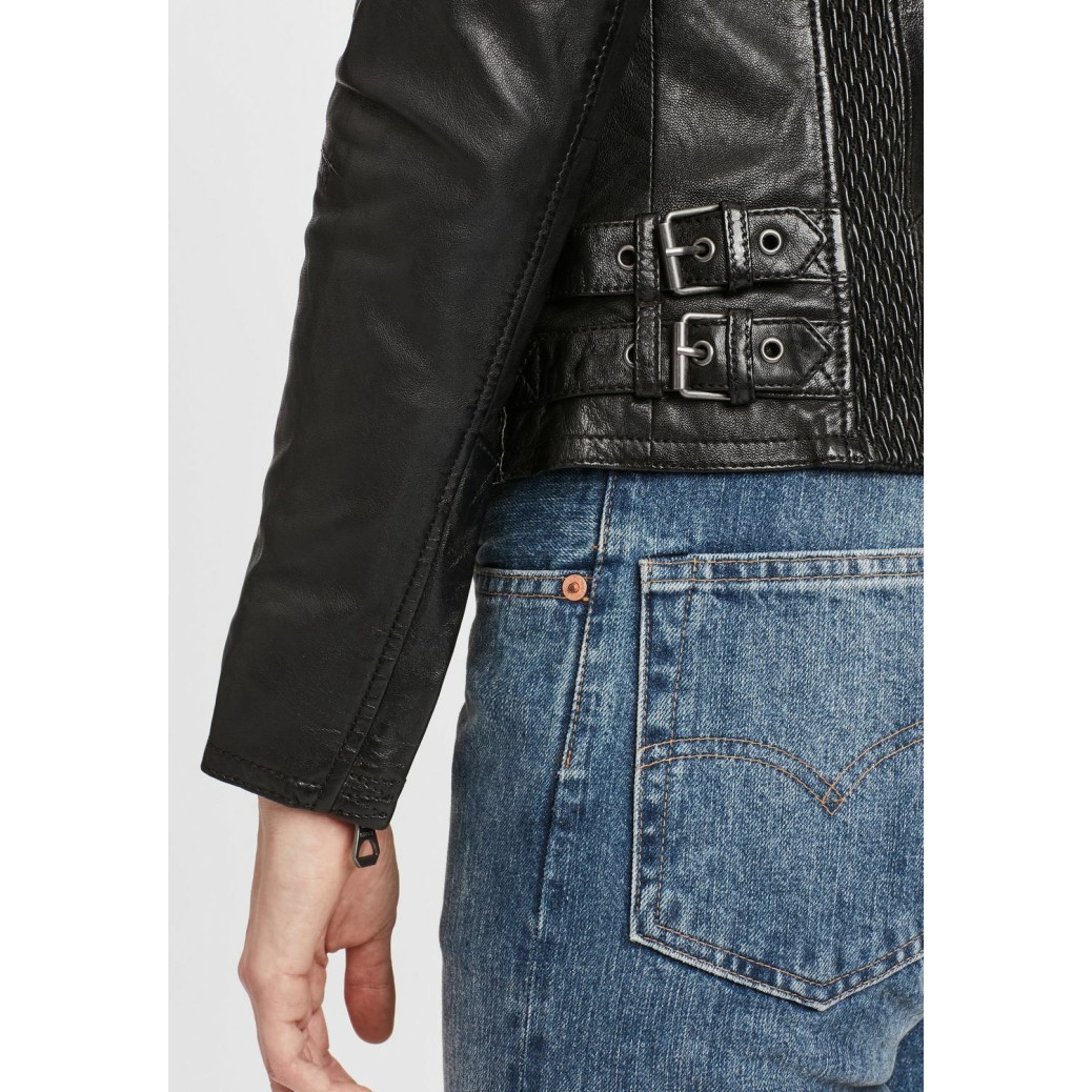 Geaca de Piele Dama Gipsy Neagra GWCyndie LAAV – IMBRACAMINTE