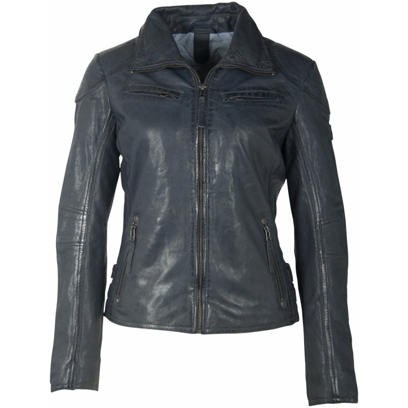 Geaca de Piele Dama Gipsy Bleumarin Inchis GWCyndie LAAV – IMBRACAMINTE Geaca de Piele Dama Gipsy Bleumarin Inchis GWCyndie LAAV – IMBRACAMINTE