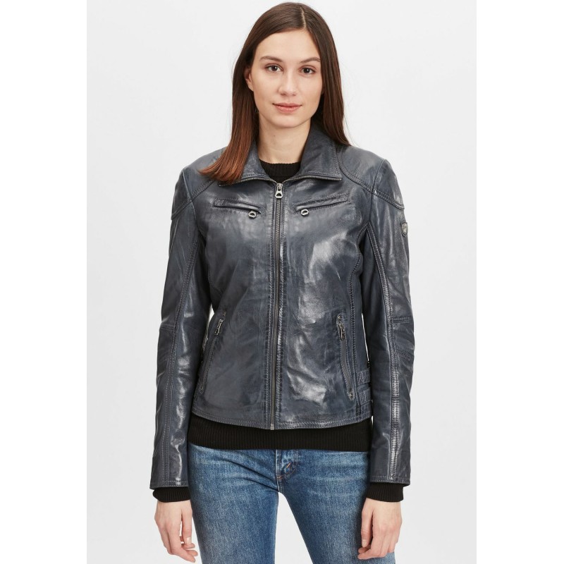 Geaca de Piele Dama Gipsy Bleumarin Inchis GWCyndie LAAV – IMBRACAMINTE Geaca de Piele Dama Gipsy Bleumarin Inchis GWCyndie LAAV – IMBRACAMINTE