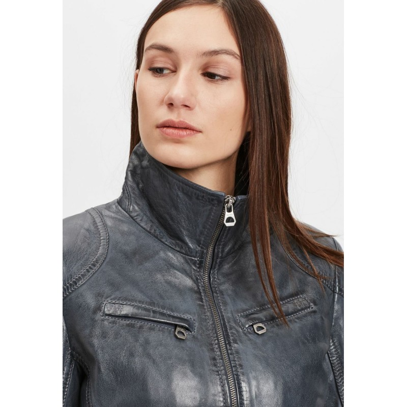 Geaca de Piele Dama Gipsy Bleumarin Inchis GWCyndie LAAV – IMBRACAMINTE Geaca de Piele Dama Gipsy Bleumarin Inchis GWCyndie LAAV – IMBRACAMINTE