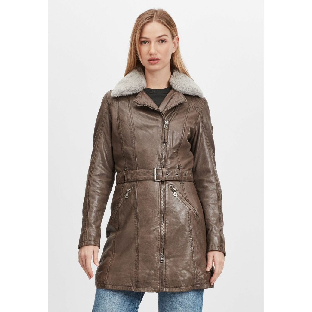 Geaca Lunga de Piele Dama Gipsy Gri Inchis GWDarcy LATEV – IMBRACAMINTE Geaca Lunga de Piele Dama Gipsy Gri Inchis GWDarcy LATEV – IMBRACAMINTE