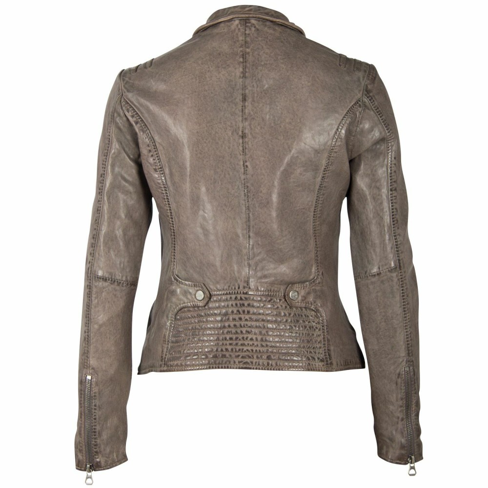 Geaca de Piele Dama Gipsy Gri GWEliza LAMAXV Geaca de Piele Dama Gipsy Gri GWEliza LAMAXV - readytowear.ro