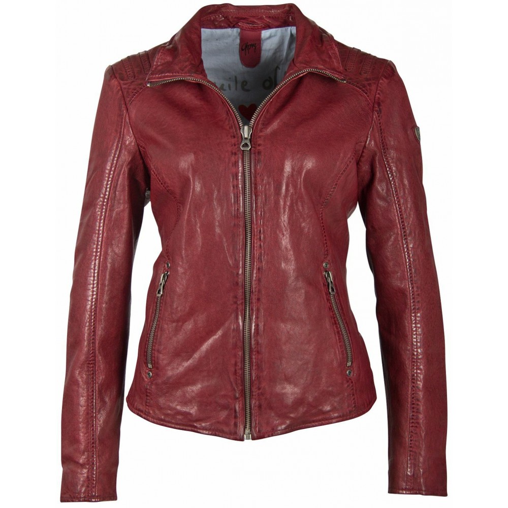 Geaca de Piele Dama Gipsy Visinie GWEliza LAMAXV Geaca de Piele Dama Gipsy Visinie GWEliza LAMAXV - readytowear