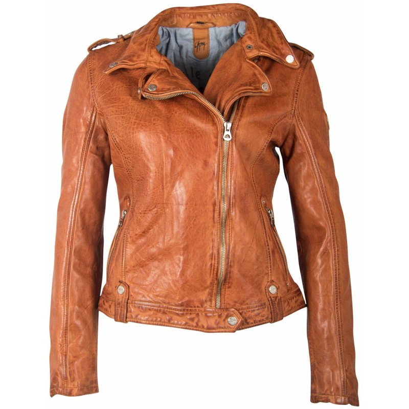 Geaca de Piele Dama Gipsy Coniac GWFancy LDAV – IMBRACAMINTE