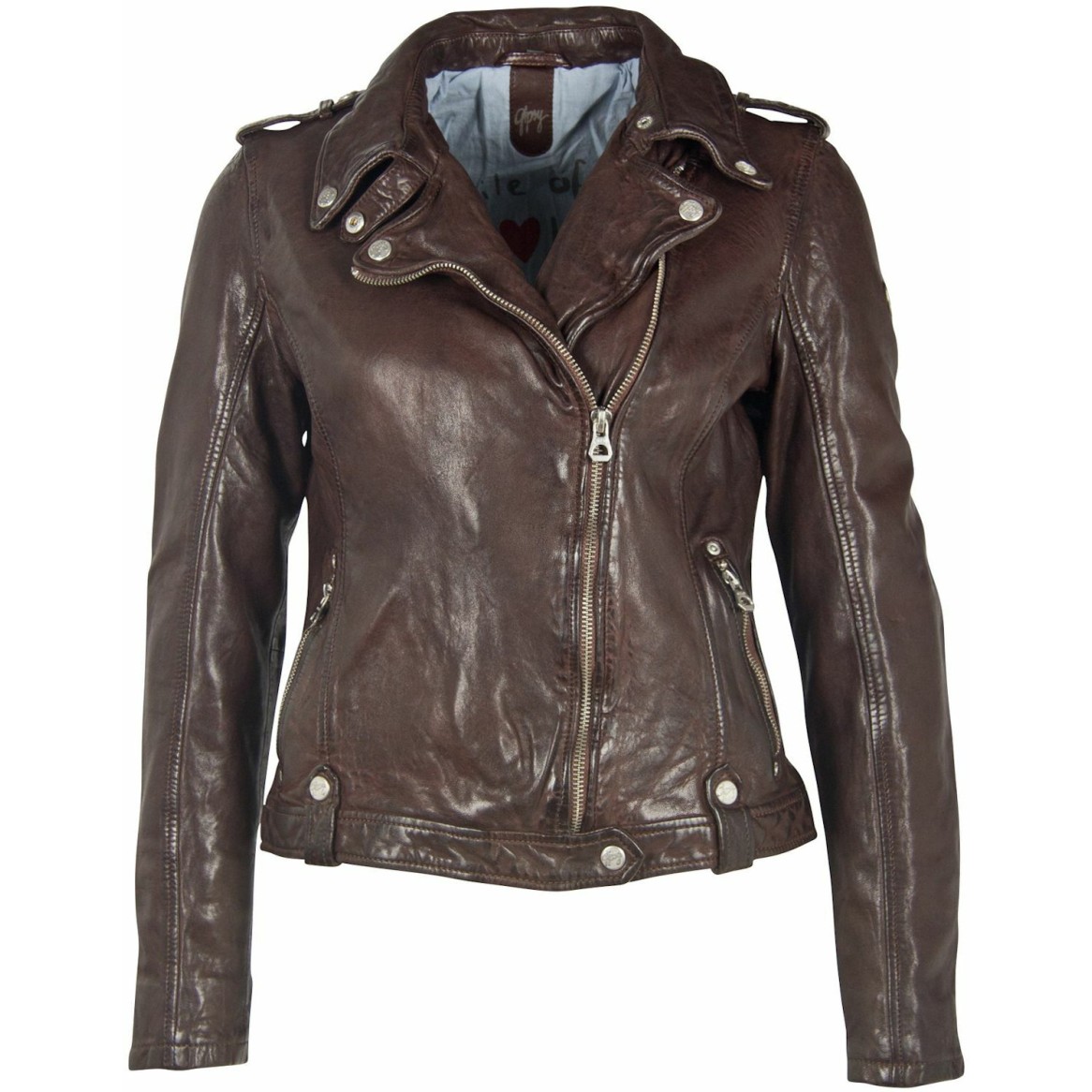 Geaca de Piele Dama Gipsy Maro Inchis GWFancy LDAV – IMBRACAMINTE