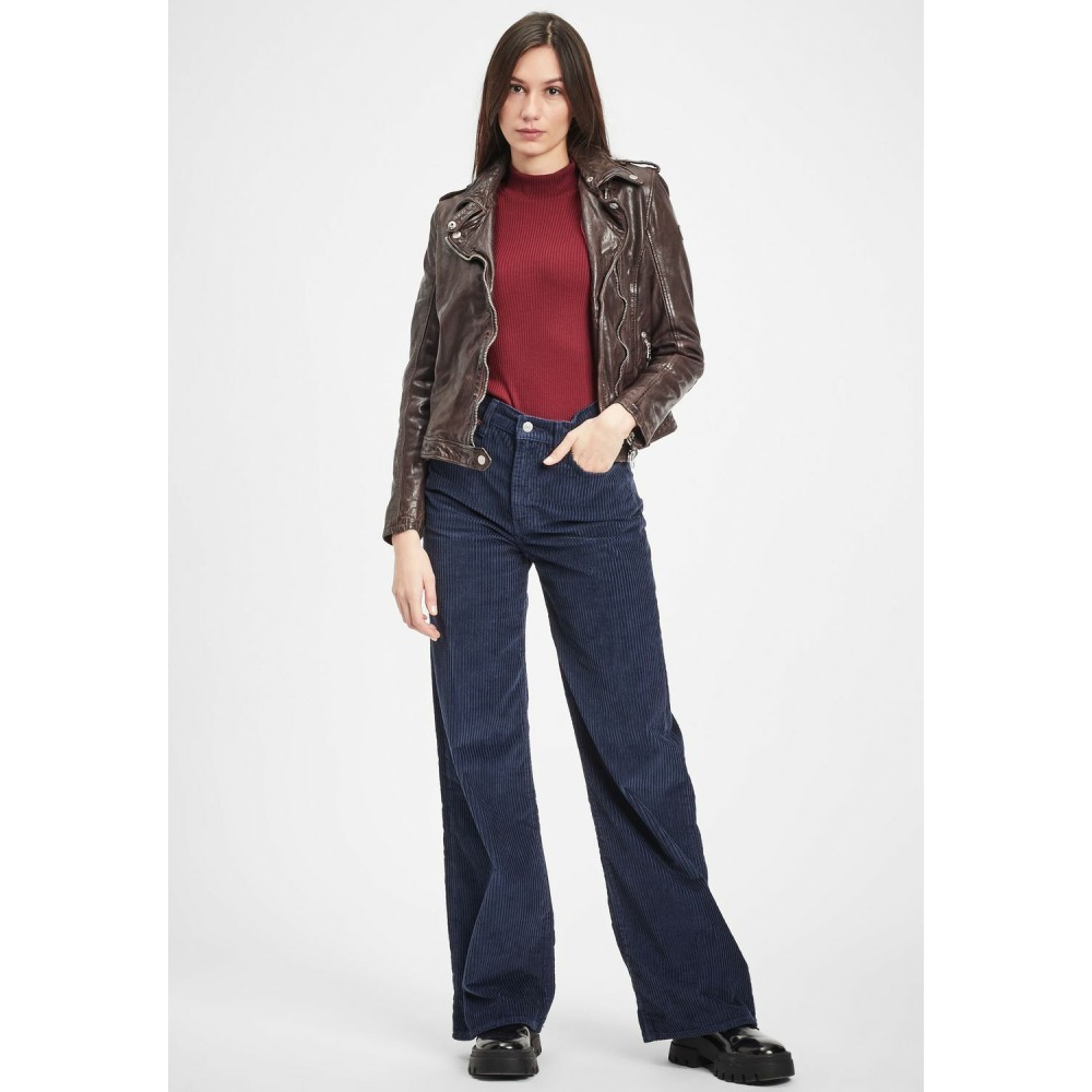 Geaca de Piele Dama Gipsy Maro Inchis GWFancy LDAV geci de piele - readytowear.ro