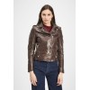 Geaca de Piele Dama Gipsy Maro Inchis GWFancy LDAV geci de piele - readytowear.ro