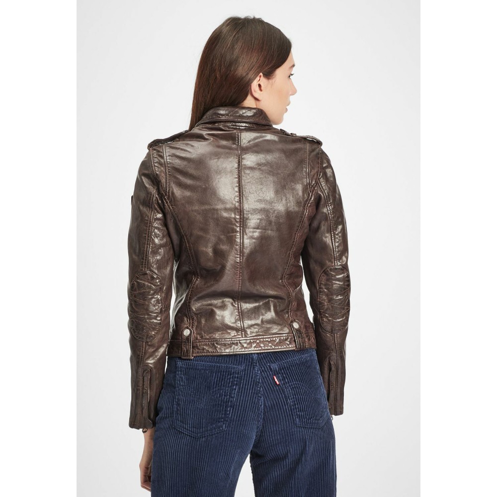 Geaca de Piele Dama Gipsy Maro Inchis GWFancy LDAV geci de piele - readytowear.ro