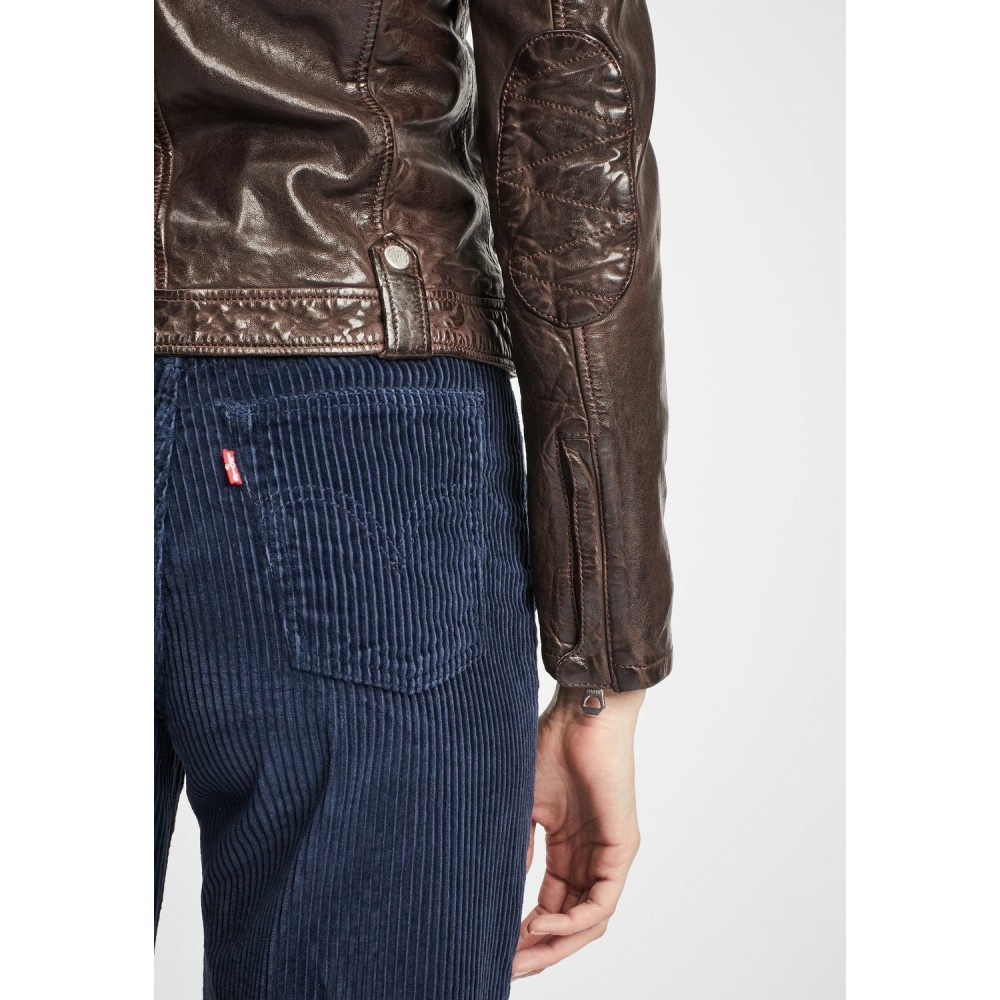 Geaca de Piele Dama Gipsy Maro Inchis GWFancy LDAV geci de piele - readytowear.ro