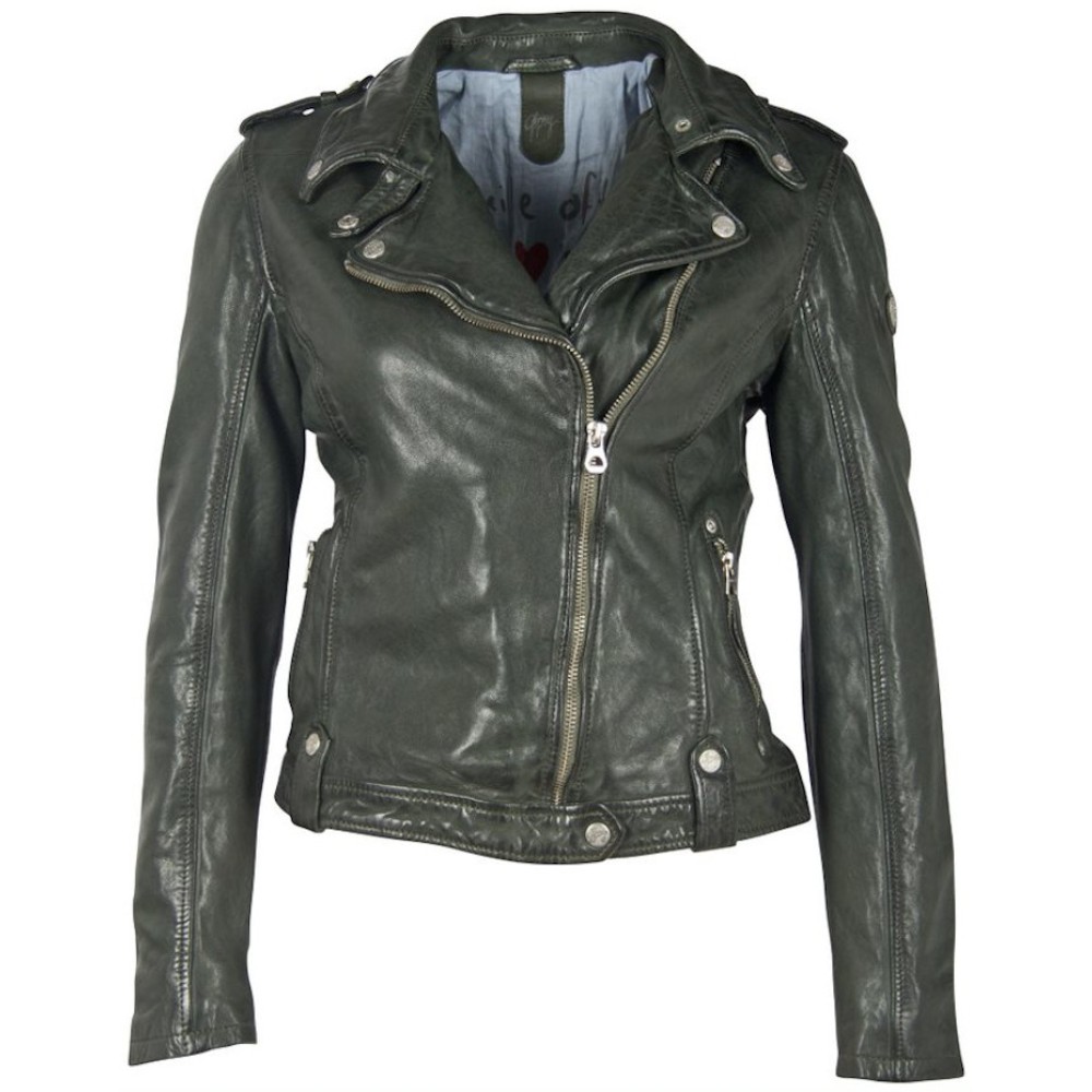 Geaca de Piele Dama Gipsy Verde Inchis GWFancy LDAV geci de piele - readytowear.ro