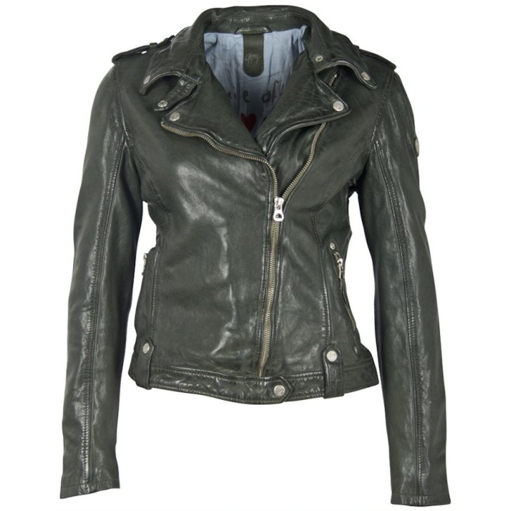 Geaca de Piele Dama Gipsy Verde Inchis GWFancy LDAV – IMBRACAMINTE