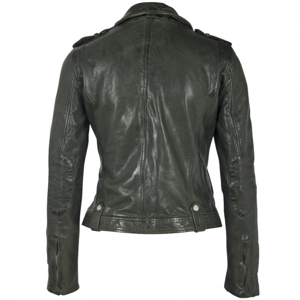 Geaca de Piele Dama Gipsy Verde Inchis GWFancy LDAV geci de piele - readytowear.ro
