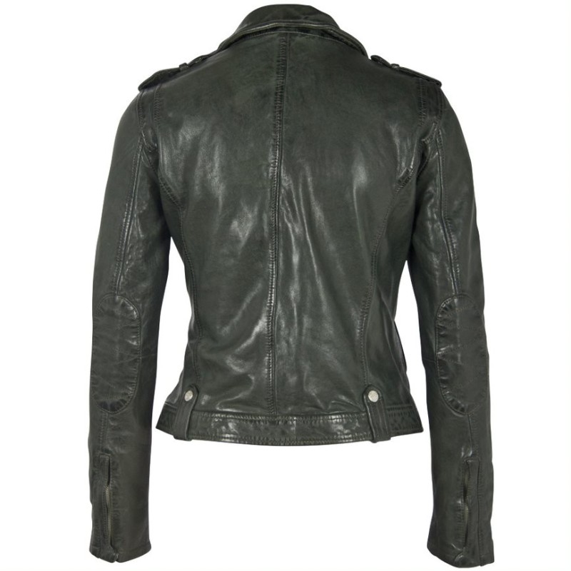 Geaca de Piele Dama Gipsy Verde Inchis GWFancy LDAV – IMBRACAMINTE