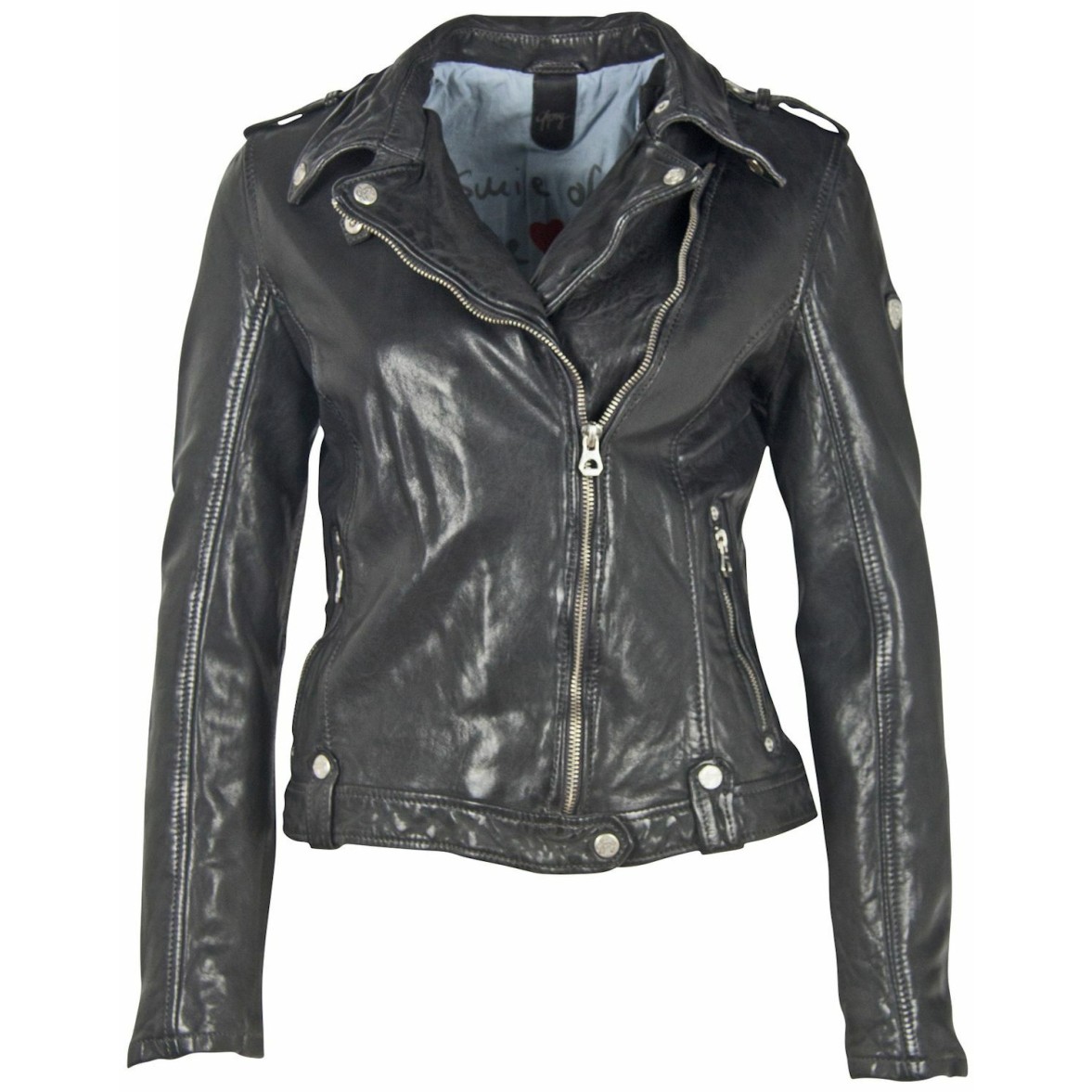 Geaca de Piele Dama Gipsy Bleumarin Inchis GWFancy LDAV – IMBRACAMINTE