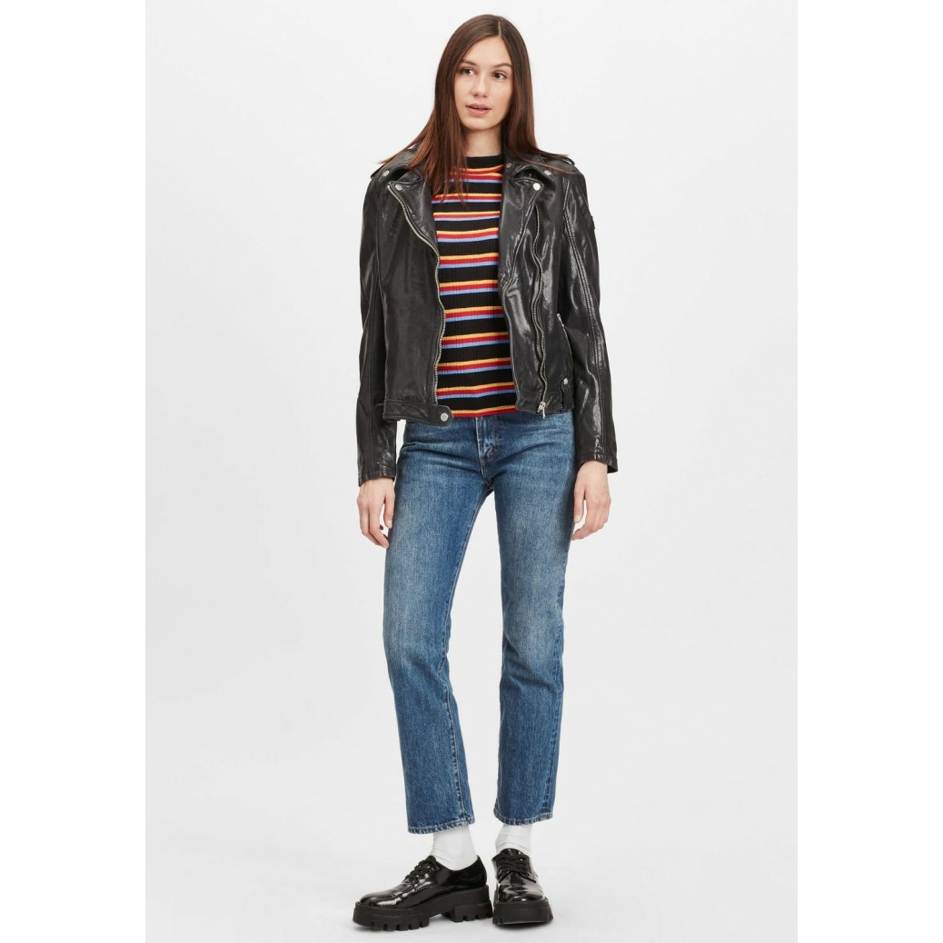 Geaca de Piele Dama Gipsy Bleumarin Inchis GWFancy LDAV – IMBRACAMINTE