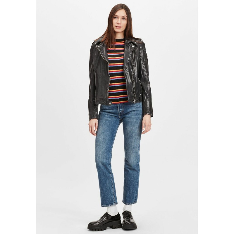 Geaca de Piele Dama Gipsy Bleumarin Inchis GWFancy LDAV – IMBRACAMINTE