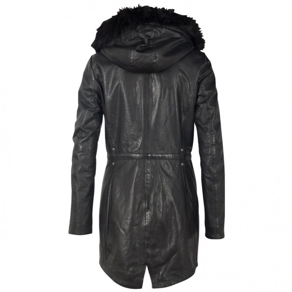 Geaca Lunga de Piele Dama Gipsy Neagra GWJayka NSLONTV Geaca Lunga de Piele Dama Gipsy Neagra GWJayka NSLONTV - readytowear.ro