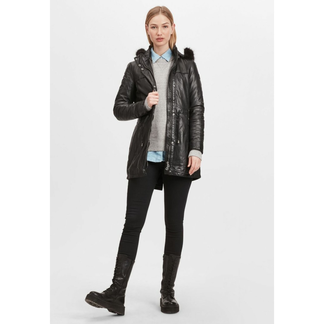 Geaca Lunga de Piele Dama Gipsy Neagra GWJayka NSLONTV – IMBRACAMINTE Geaca Lunga de Piele Dama Gipsy Neagra GWJayka NSLONTV – IMBRACAMINTE