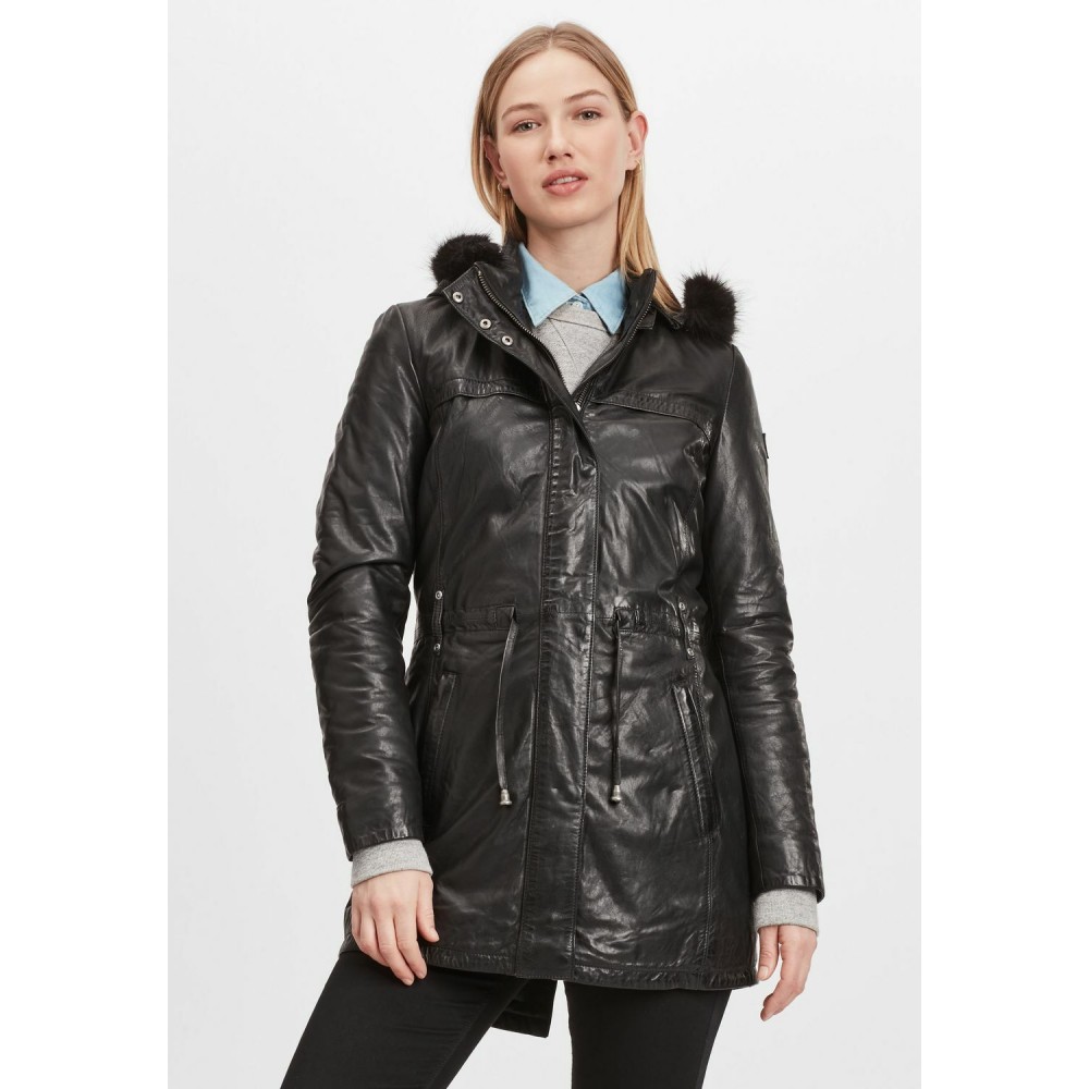 Geaca Lunga de Piele Dama Gipsy Neagra GWJayka NSLONTV Geaca Lunga de Piele Dama Gipsy Neagra GWJayka NSLONTV - readytowear.ro