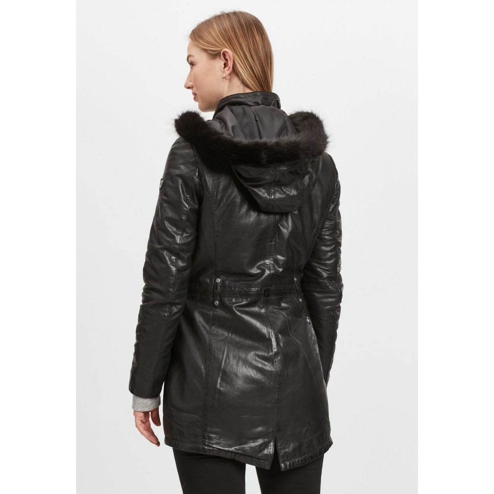 Geaca Lunga de Piele Dama Gipsy Neagra GWJayka NSLONTV Geaca Lunga de Piele Dama Gipsy Neagra GWJayka NSLONTV - readytowear.ro