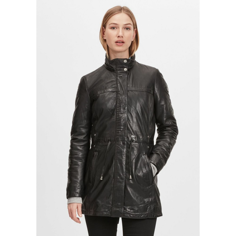 Geaca Lunga de Piele Dama Gipsy Neagra GWJayka NSLONTV Geaca Lunga de Piele Dama Gipsy Neagra GWJayka NSLONTV - readytowear.ro