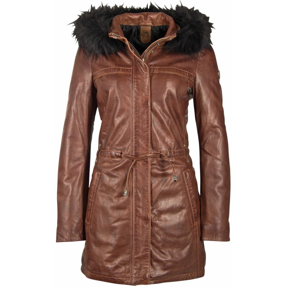 Geaca Lunga de Piele Dama Gipsy Maro Inchis GWJayka NSLONTV – IMBRACAMINTE