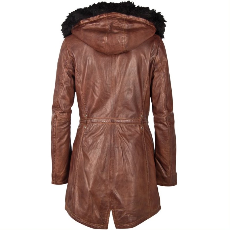 Geaca Lunga de Piele Dama Gipsy Maro Inchis GWJayka NSLONTV – IMBRACAMINTE