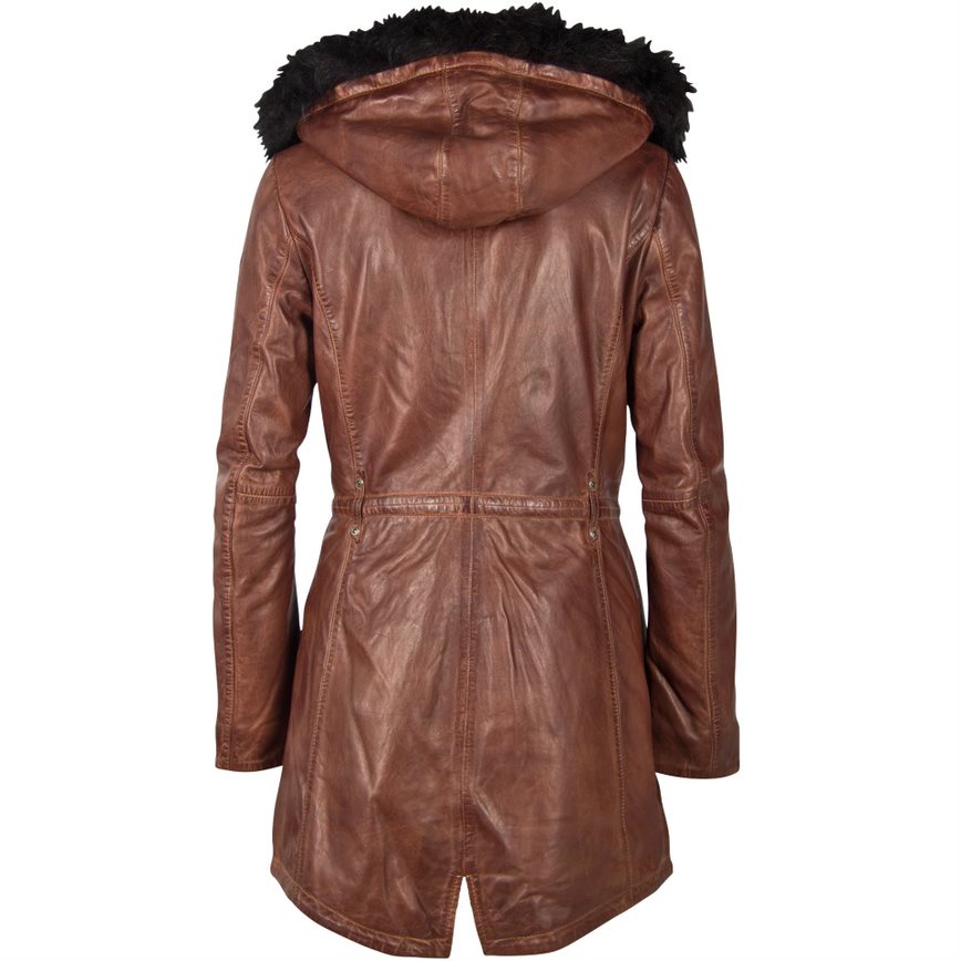 Geaca Lunga de Piele Dama Gipsy Maro Inchis GWJayka NSLONTV – IMBRACAMINTE