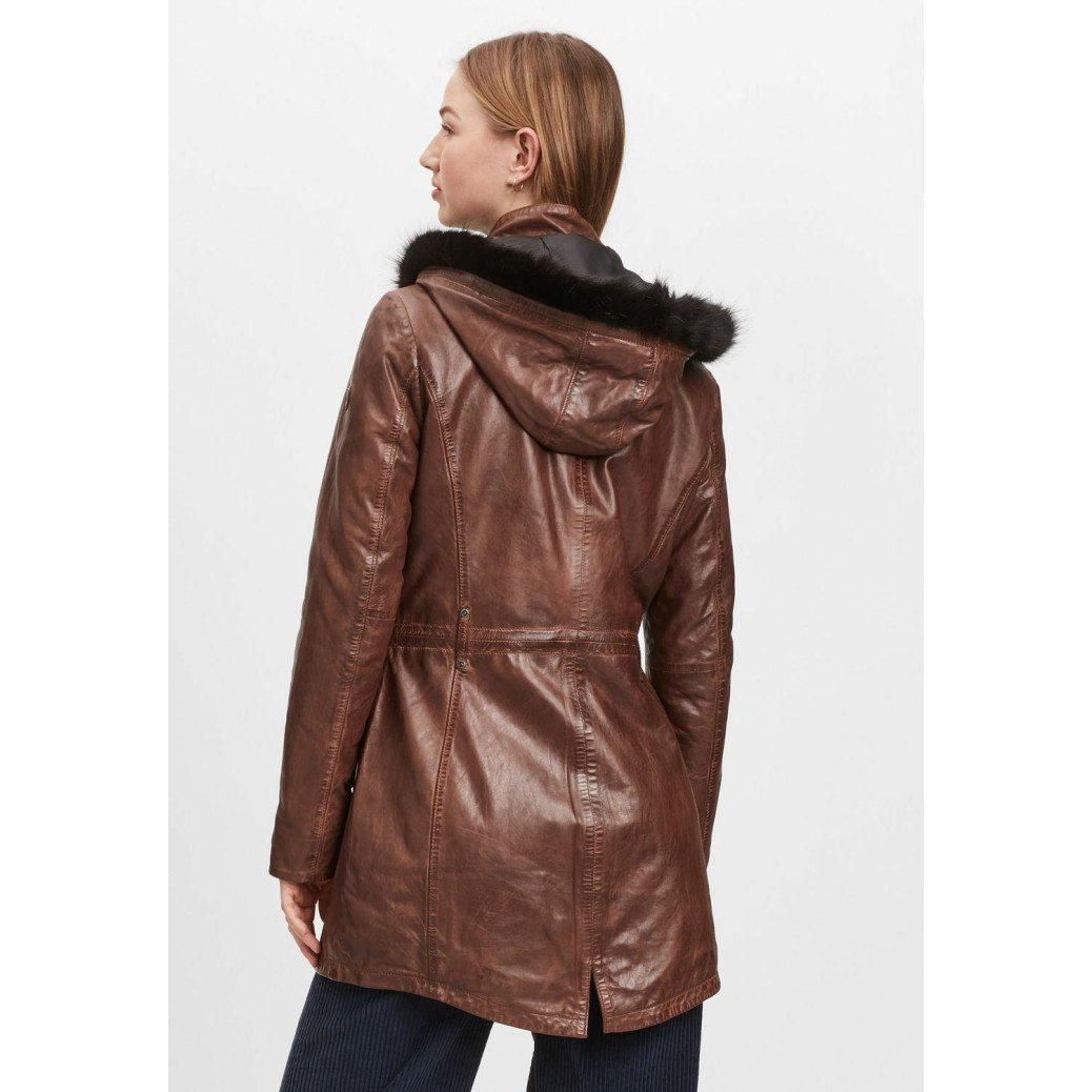 Geaca Lunga de Piele Dama Gipsy Maro Inchis GWJayka NSLONTV – IMBRACAMINTE