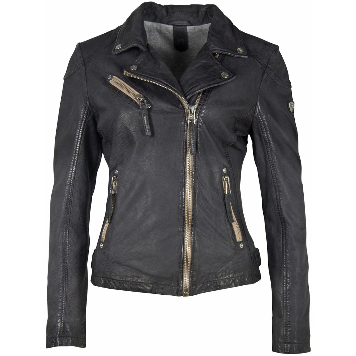 Geaca de Piele Dama Gipsy Bleumarin GWKandy LAMOV – IMBRACAMINTE